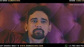 Brunette with big tits eagerly sucks a hot dildo in lesbian play