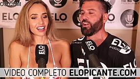 briana moon flaunts her hot ass in elo podcast's spicy room. come see her tease in that tight outfit!