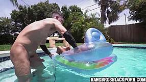 Sexy Black Girl Fucked Hard At The Pool - Black Porn