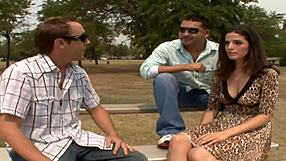 Instead training ebony hottie copulates with white friend