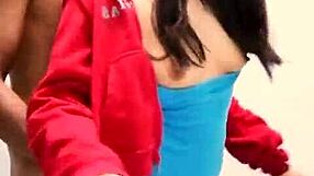 Mexican couple fucks in bathroom mirror