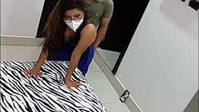 My dirty teacher bent over with student for steamy action.