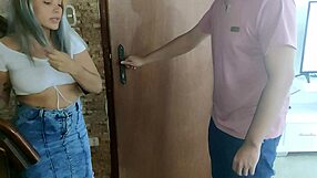 A voluptuous neighbor helps with urination, ending up in public intercourse and satisfying coitus