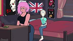 the not so mystery girl reveals her big tits and ass in this lesbian parody