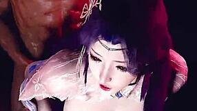 Cute Vam3D HMV Girl Rides Big Cock with Her Stunning Big Tits