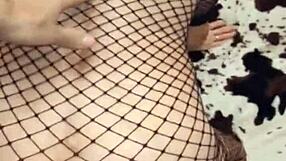 sexwife cheats with husband's friend in stockings anal