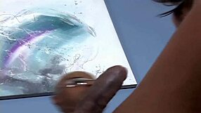 Wow, The Brunette Babe Rides His Big Black Boner So Hard!