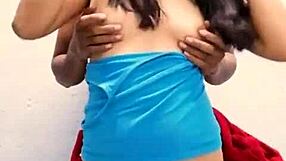 Mexican couple fucks in bathroom mirror