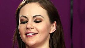 Naughty peach gets cumshot on her face swallowing all the load