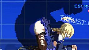 Mugen Brian Vs Es in Animated Game Fight