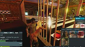 Mercedes says, 'Watch me fuck this mech with my big tits bouncing on his monster cock.'