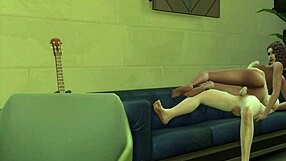 Rock star pounds groupie backstage intensely