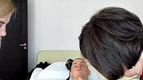 Mens depilation training turns wild with Sugarnadya handling a huge cock