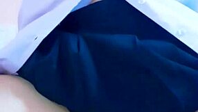 Thai Teen Student Rides Cock Raw in School Uniform at Home