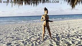 Monika Fox Masturbates With Squirt And Prolapse On Beach