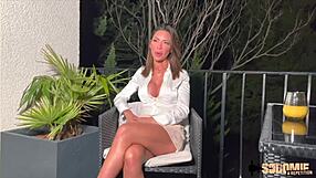 Beautiful sultry brunette Vittoria lets the sex freak inside of her come out to play