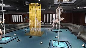 Feel the excitement of multi pole dancing in Fallout 4
