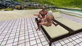 feeling the intense passion in this hot threesome group encounter, hearts racing with desire and connection