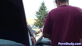 Nudist Eurobabe Teases Mechanics in Public