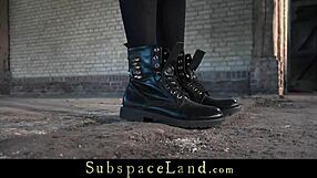 Teen Slave Toy Endures Rough Bondage Fucking with Piercings and Natural Tits