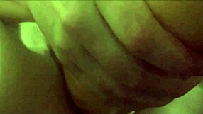 Student babe drills pussy with huge dildo after work. Homemade solo action gets wild.