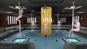 Feel the excitement of multi pole dancing in Fallout 4