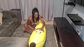 I hump a big banana as a desi slut