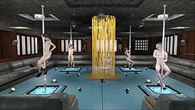 Feel the excitement of multi pole dancing in Fallout 4