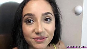 The redhead teen experiences her first time with her annoying stepbrother in hardcore sex.