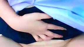 Thai Teen Student Rides Cock Raw in School Uniform at Home