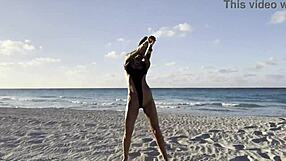 Monika Fox Masturbates With Squirt And Prolapse On Beach