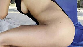 Monika Fox Masturbates With Squirt And Prolapse On Beach