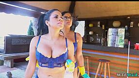 Hired Two New Spanish Maids in Dirty Lingerie Panties