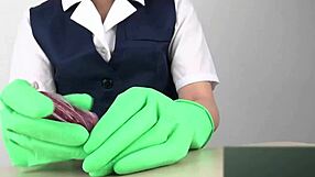 Handjob in Latex Gloves Feels So Damn Good!