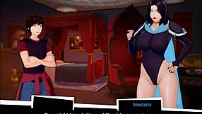 The climax of the Knight of Love series: sensual sex with a beautiful sexy stepmother in the bedroom
