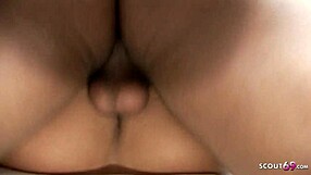 latina performer hilda in red meets stranger guy