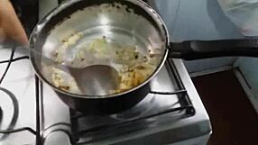 In this food fetish video, the poor guy demonstrates making a hot dog while bent over in doggystyle. He incorporates rough play for added excitement.