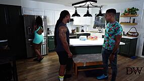 voluptuous ebony is craving a gangbang with two big black cocks