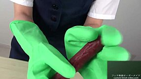 Handjob in Latex Gloves Feels So Damn Good!