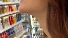 asian babe deep throats for cumshot