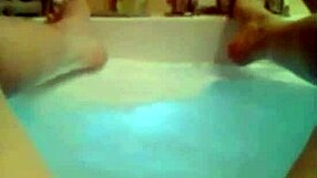 relaxing hot shower in the bathroom with warm water