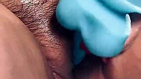 Milking Fat Wolf MILF's Hairy Pussy With Dildo