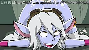 Yordles在光荣洞穴场景中吸吮和肛交，由Landidzu