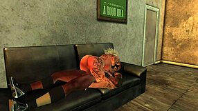 blonde cougar engages in random anal acts on sofa with big black cock