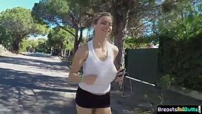 hugetits amateur babe drilled in missionary position.