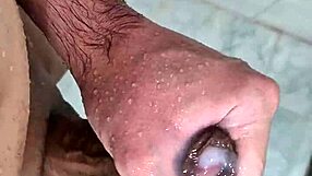 Jerking off deliciously in the shower!