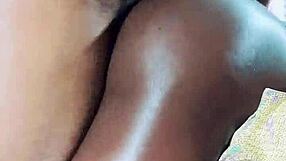 this hot ebony teen loves getting bent over for hardcore interracial action with her couple.