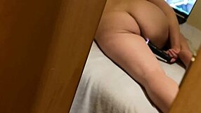 My stepsister watches BBC cuckold video and pleasures herself secretly