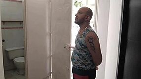 Pretending to borrow flour, I fuck my friend's wife and cum on her face