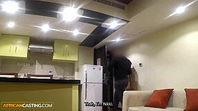 beautiful ebony model scammed in fake casting enjoys hard doggystyle fuck